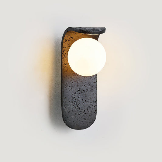 Mogendo | Cavaro Wall Lamp W 9cm x H 25cm ∅ 3.5″ x H 9.8″ Black & White