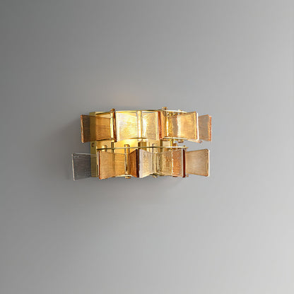 Mogendo | Celvara Wall Lamp W 25cm x H 12cm W 9.8″ x H 4.7″ Amber & Clear