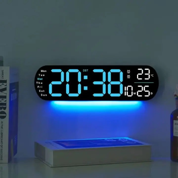 Mogendo | Digital Wall Clock Large LED Display with Remote Control