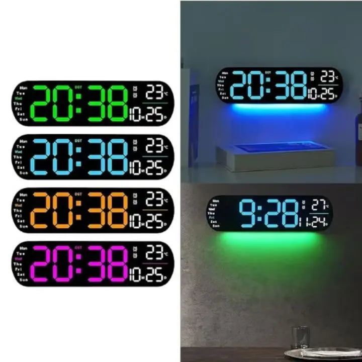 Mogendo | Digital Wall Clock Large LED Display with Remote Control