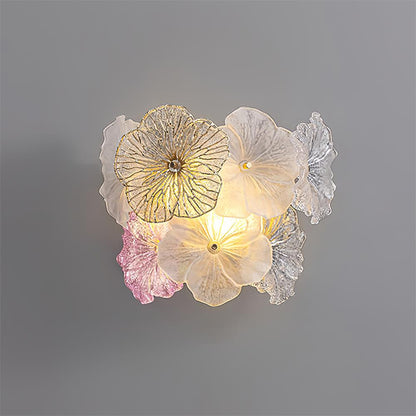 Mogendo | Elaria Wall Lamp W 32cm x H 26cm W 12.6″ x H 10.2″ Pink & Clear