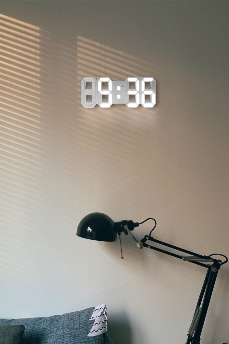 Mogendo | LumiSync 3D LED Wall Clock – Modern Digital Clock with Dimmer Lighting