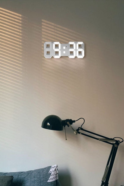 Mogendo | LumiSync 3D LED Wall Clock – Modern Digital Clock with Dimmer Lighting
