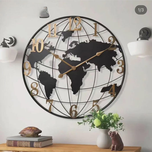 Mogendo | 60cm Large World Map Wall Clock Standard title