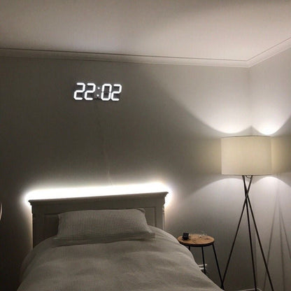 Mogendo | LumiSync 3D LED Wall Clock – Modern Digital Clock with Dimmer Lighting