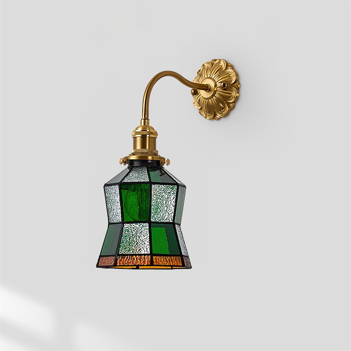 Mogendo | Jadevine Wall Lamp W 15cm x H 25cm W 5.9″ x H 9.8″ Gold & Green