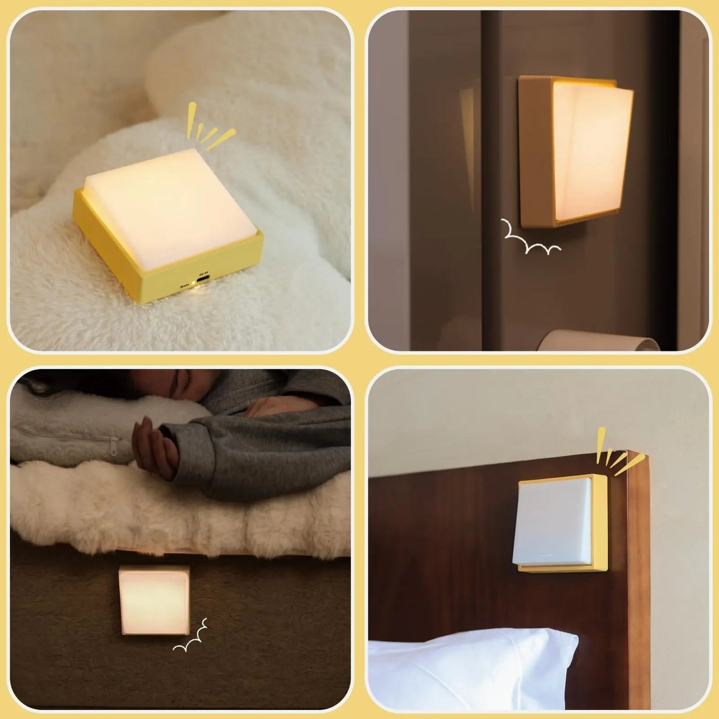 Mogendo | Wireless dimmable night light – Rechargeable with timer & magnet attachment