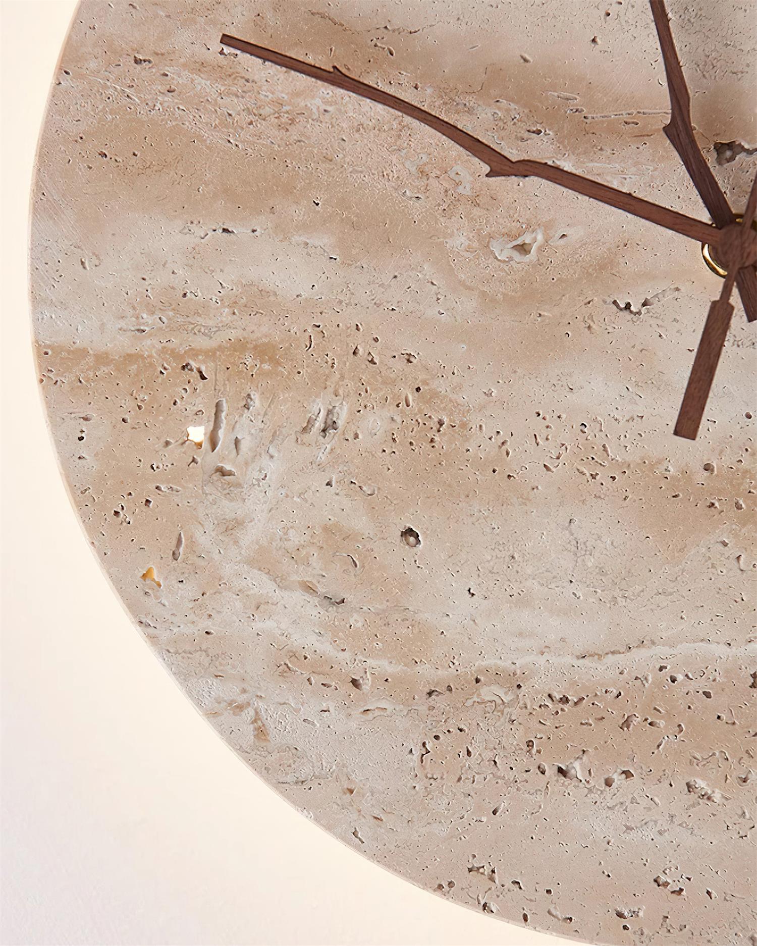 Mogendo | Kiera Travertine Clock Wall Lamp