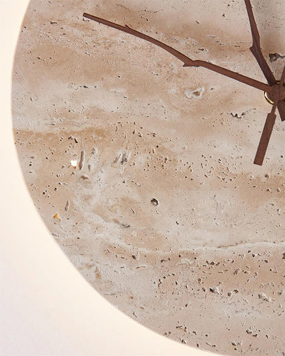 Mogendo | Kiera Travertine Clock Wall Lamp
