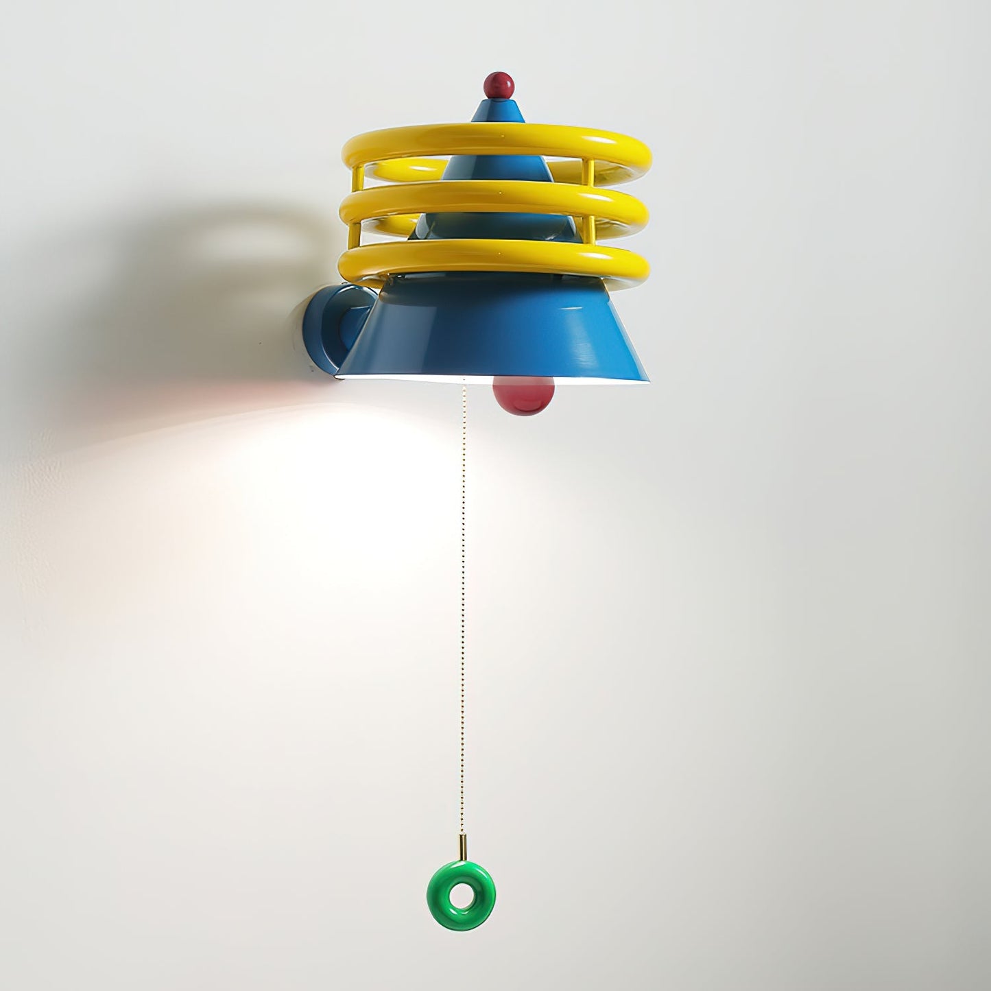 Mogendo | Kinetica Wall Lamp W 30cm x H 35cm W 11.8″ x H 13.7″ Blue & Yellow