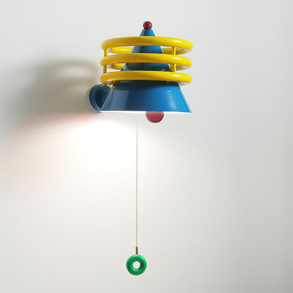 Mogendo | Kinetica Wall Lamp W 30cm x H 35cm W 11.8″ x H 13.7″ Blue & Yellow