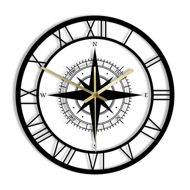 Mogendo | DirectionalChart - Nautical Compass Wall Clock Without LED