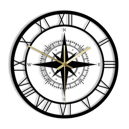 Mogendo | DirectionalChart - Nautical Compass Wall Clock Without LED