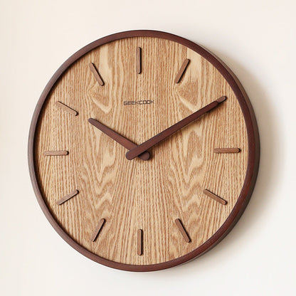 Mogendo | Minimalistic Quiet Wooden Wall Clock 12 Inch