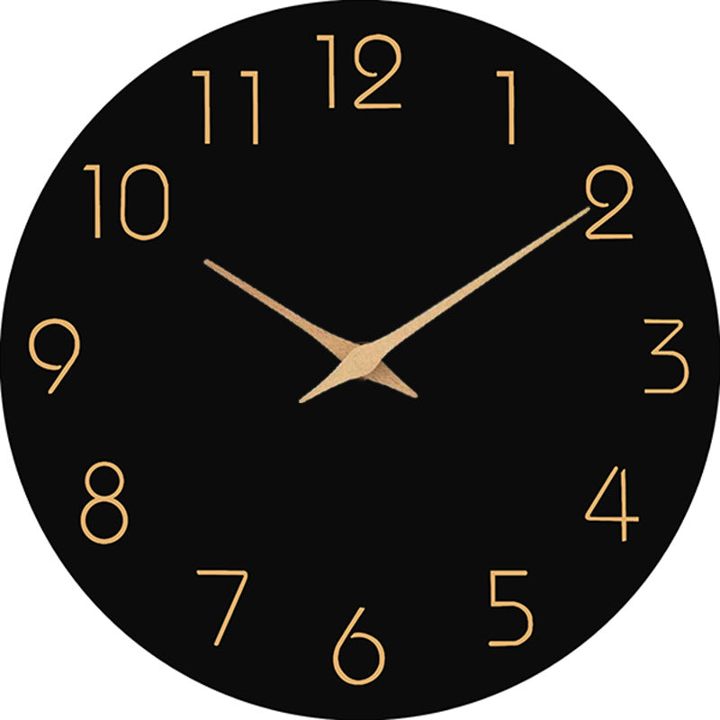 Mogendo | Simple Colored Silent Wall Clock 12 Inch Black