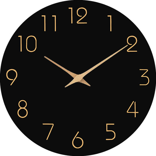 Mogendo | Simple Colored Silent Wall Clock 12 Inch Black