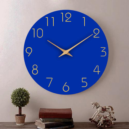 Mogendo | Simple Colored Silent Wall Clock 12 Inch Blue