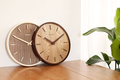 Mogendo | Minimalistic Quiet Wooden Wall Clock 12 Inch