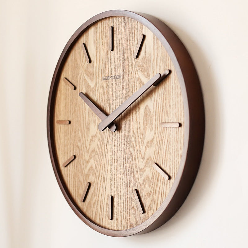Mogendo | Minimalistic Quiet Wooden Wall Clock 12 Inch Style 1