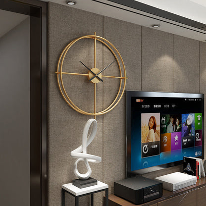 Mogendo | Nordic Minimalist Large Silent Wall Clock 20 Inch Golden watch with black hands