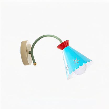 Mogendo | Pasteluxe Wall Lamp W 35cm x H 18cm W 13.7″ x H 7″ Red & Blue