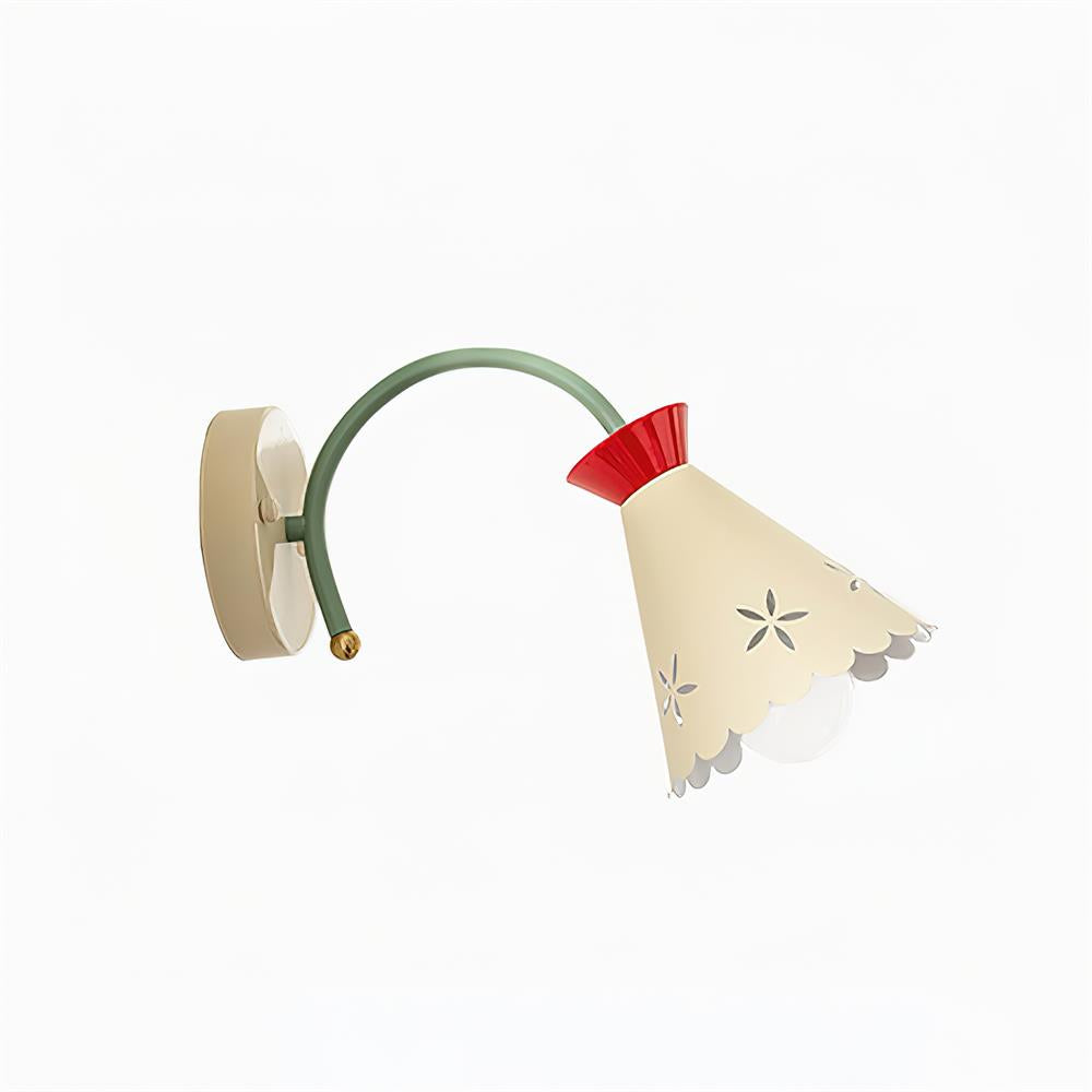 Mogendo | Pasteluxe Wall Lamp W 35cm x H 18cm W 13.7″ x H 7″ Red & Beige