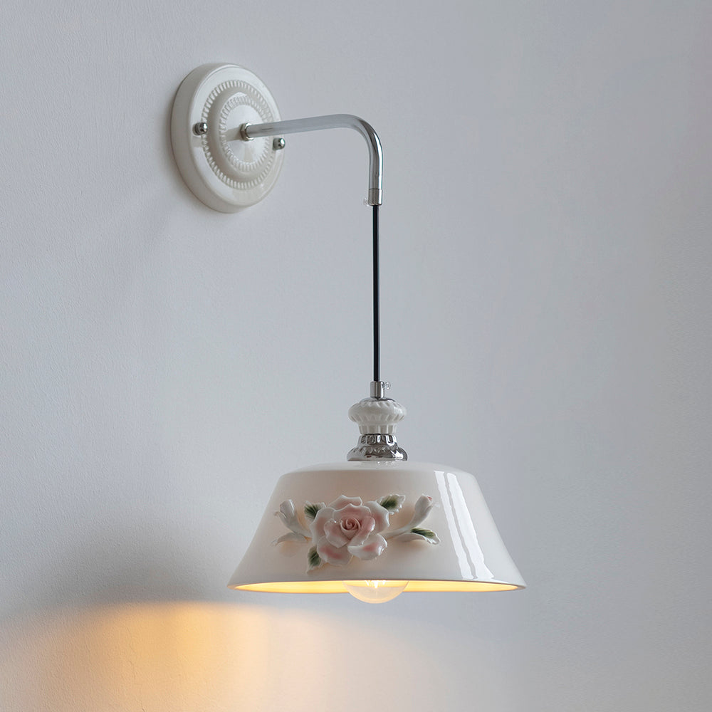 Mogendo | Roselune Wall Lamp Model A W 24.5cm x H 17.5cm W 9.6″ x H 6.8″ White
