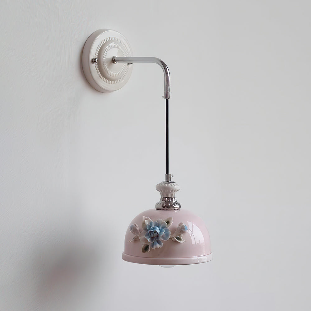 Mogendo | Roselune Wall Lamp Model D W 18cm x H 17cm W 7″ x H 6.7″ Pink