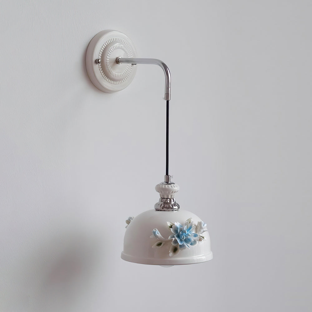 Mogendo | Roselune Wall Lamp Model D W 18cm x H 17cm W 7″ x H 6.7″ White