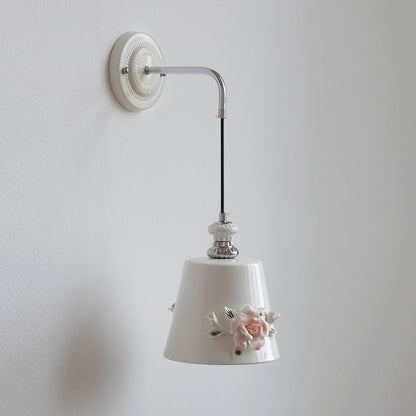 Mogendo | Roselune Wall Lamp Model B W 18.5cm x H 23cm W 7.2″ x H 9″ White