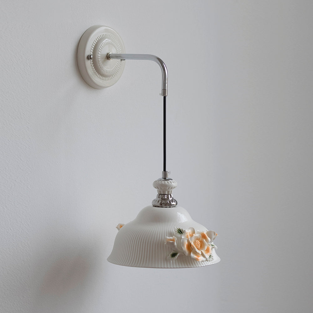 Mogendo | Roselune Wall Lamp Model C W 22.5cm x H 18.5cm W 8.8″ x H 7.2″ White