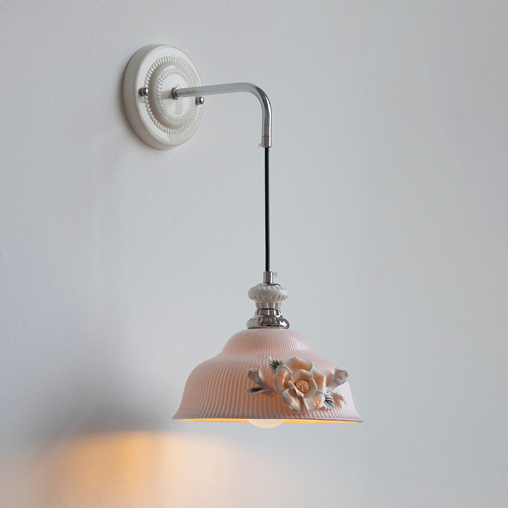 Mogendo | Roselune Wall Lamp Model C W 22.5cm x H 18.5cm W 8.8″ x H 7.2″ Pink