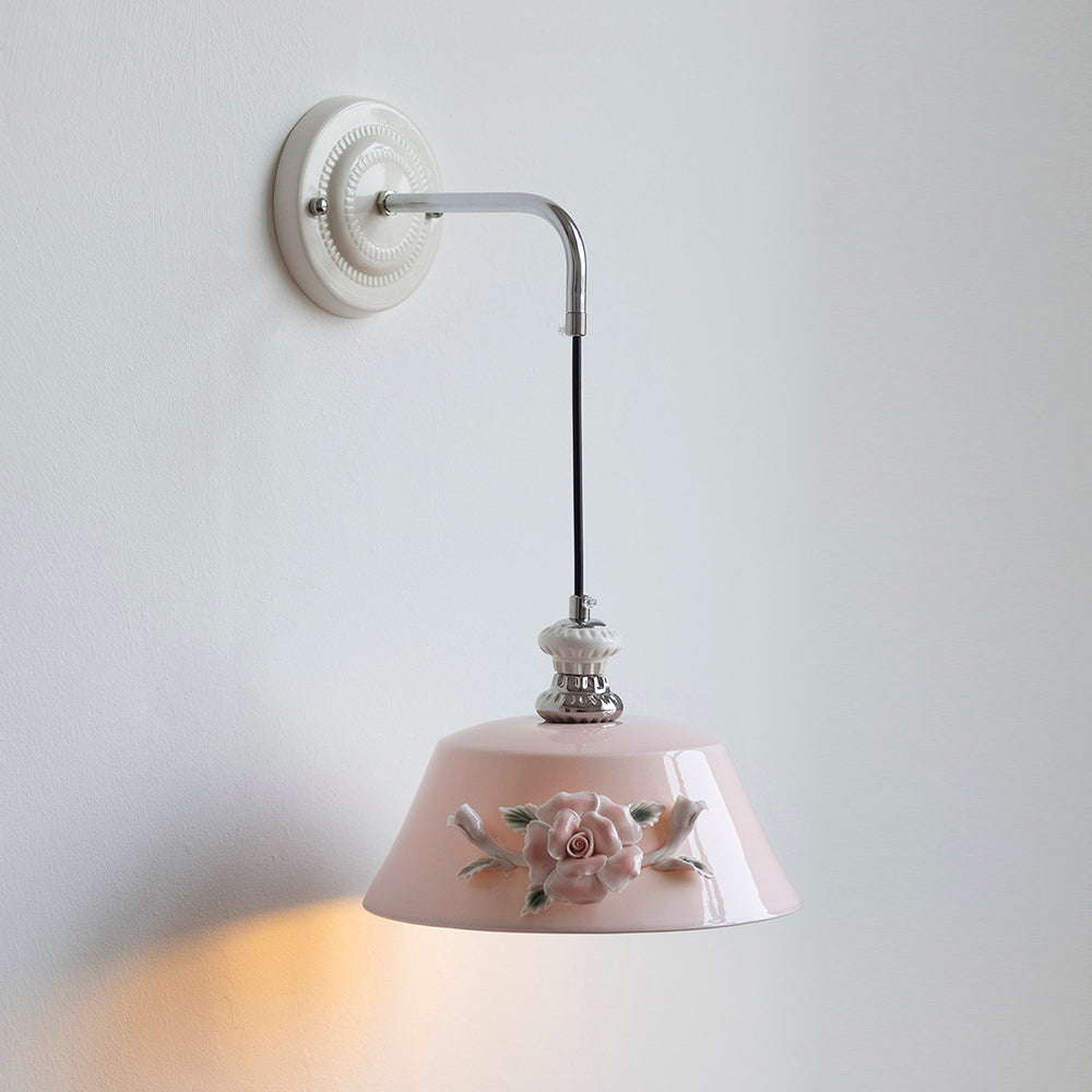 Mogendo | Roselune Wall Lamp Model A W 24.5cm x H 17.5cm W 9.6″ x H 6.8″ Pink