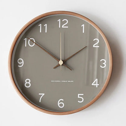 Mogendo | TranscendTime | Wall clock made of wood and glass Gray