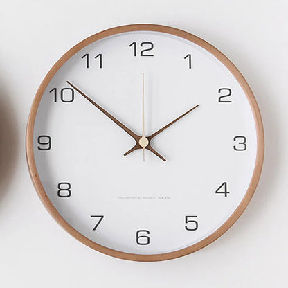 Mogendo | TranscendTime | Wall clock made of wood and glass White