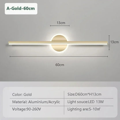 Mogendo | Modern Wall Lamp - Elegant Lighting for Every Room Gold 60 cm