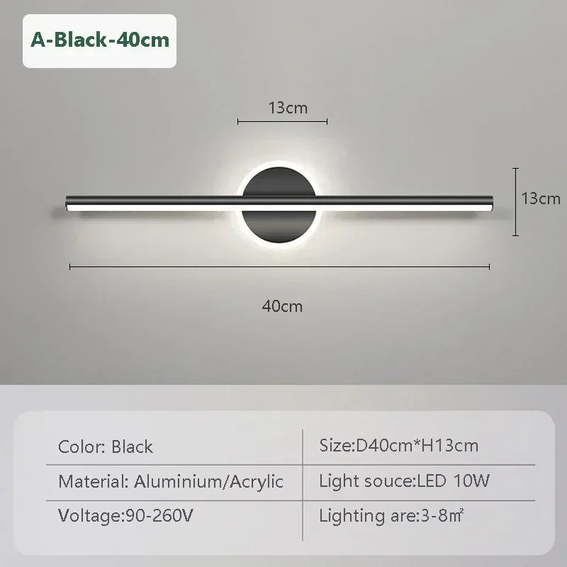 Mogendo | Modern Wall Lamp - Elegant Lighting for Every Room Black 40cm