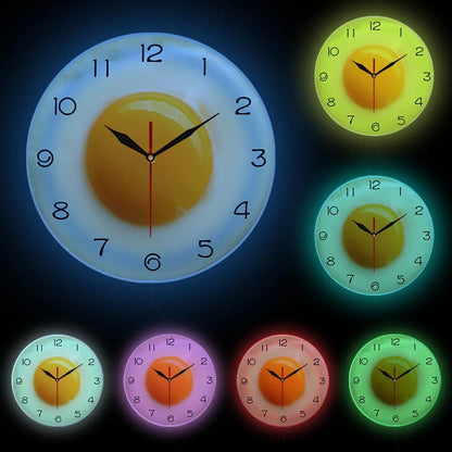 Mogendo | ZeitZierde | Stylish Wall Clock for the Dining Area White frame with LED