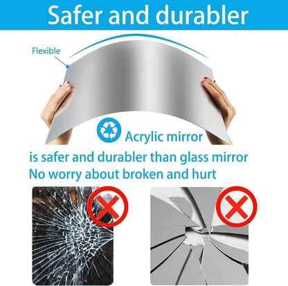 Mogendo | Self-adhesive acrylic mirror plates, shatterproof & lightweight