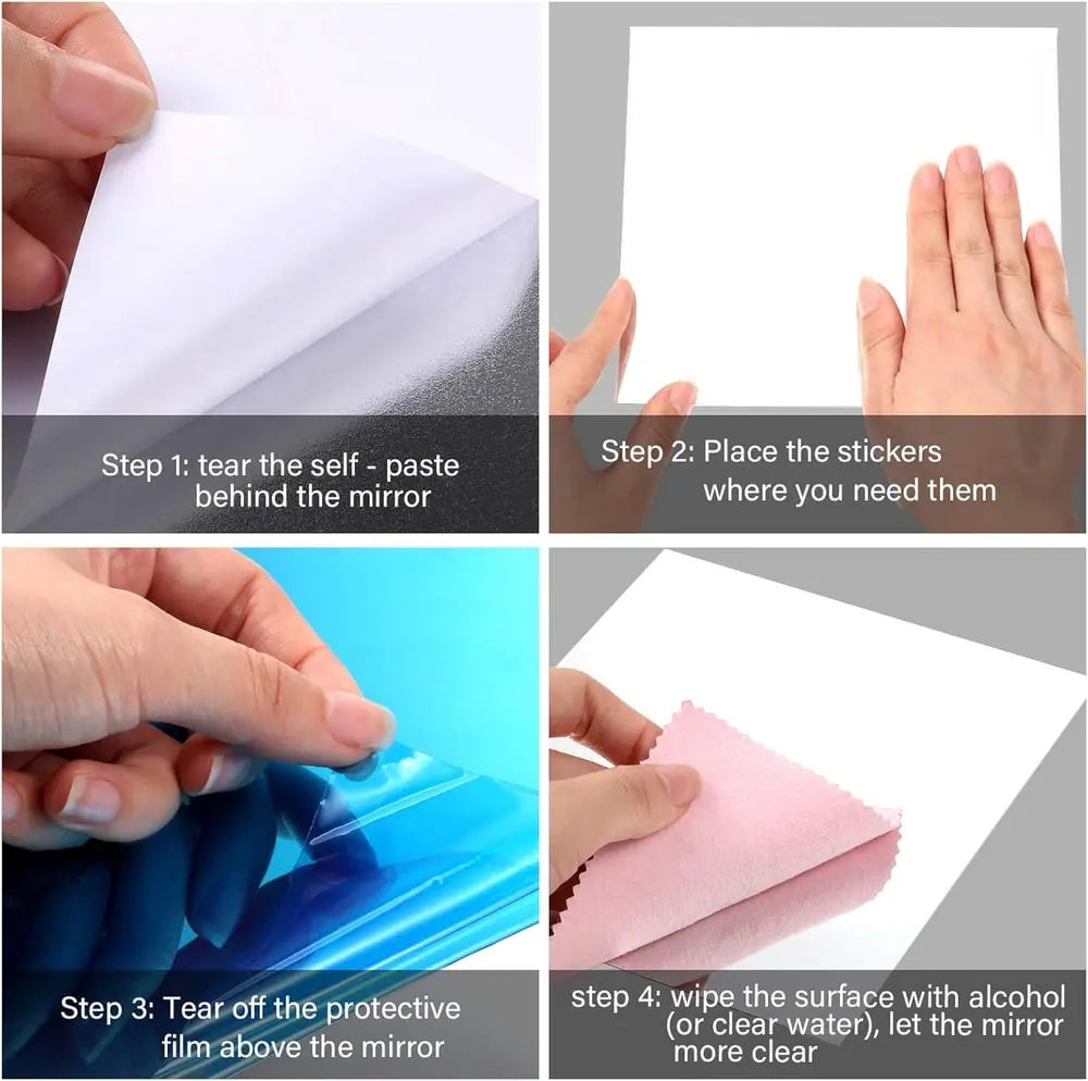 Mogendo | Self-adhesive acrylic mirror plates, shatterproof & lightweight