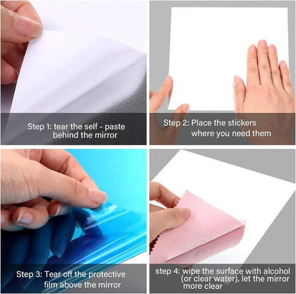 Mogendo | Self-adhesive acrylic mirror plates, shatterproof & lightweight