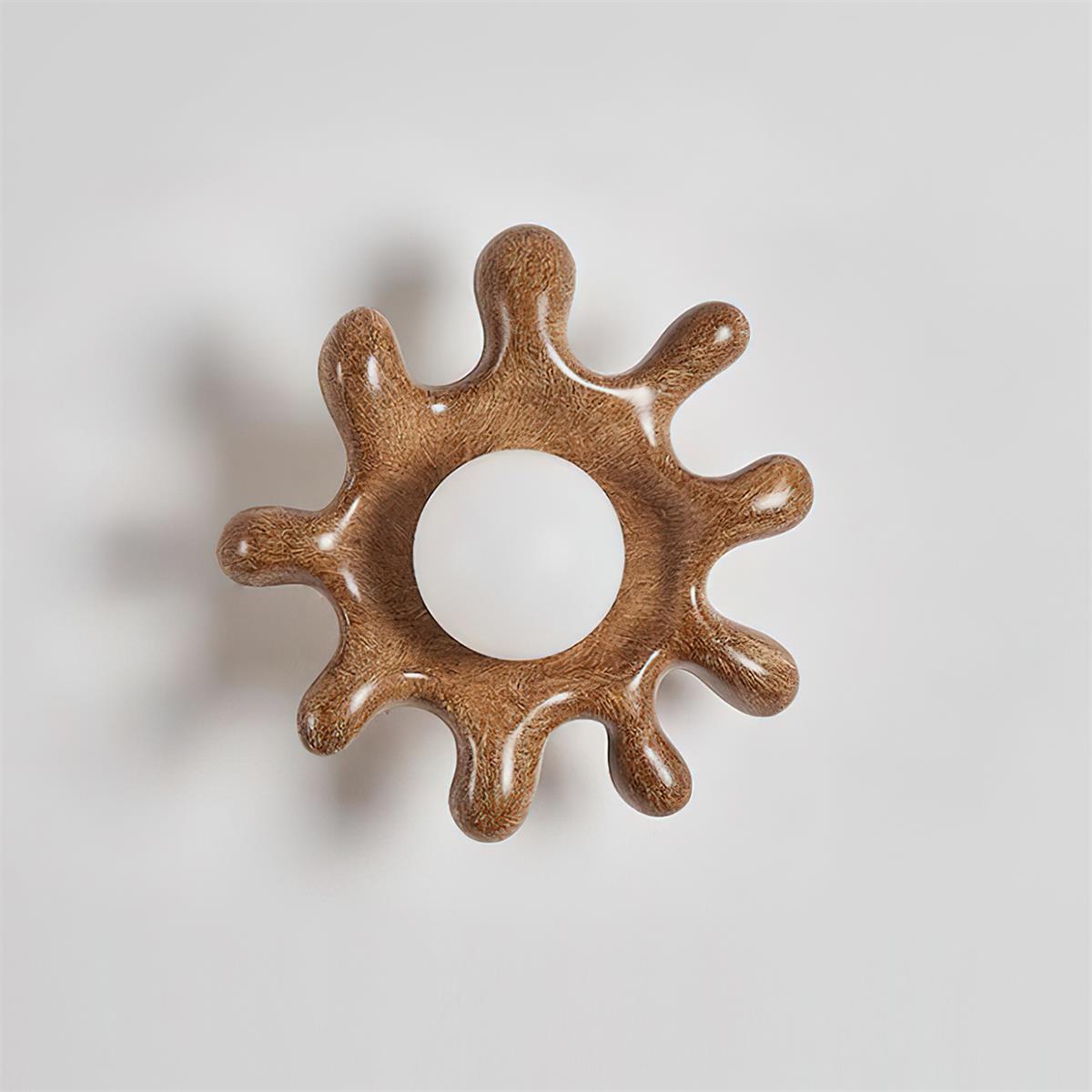 Mogendo | Splova Wall Lamp W 23cm x H 23cm W 9″ x H 9″ Walnut Color