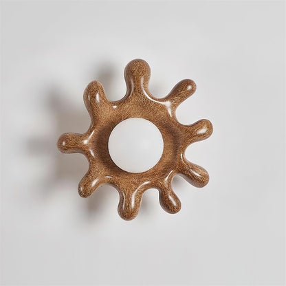 Mogendo | Splova Wall Lamp W 23cm x H 23cm W 9″ x H 9″ Walnut Color