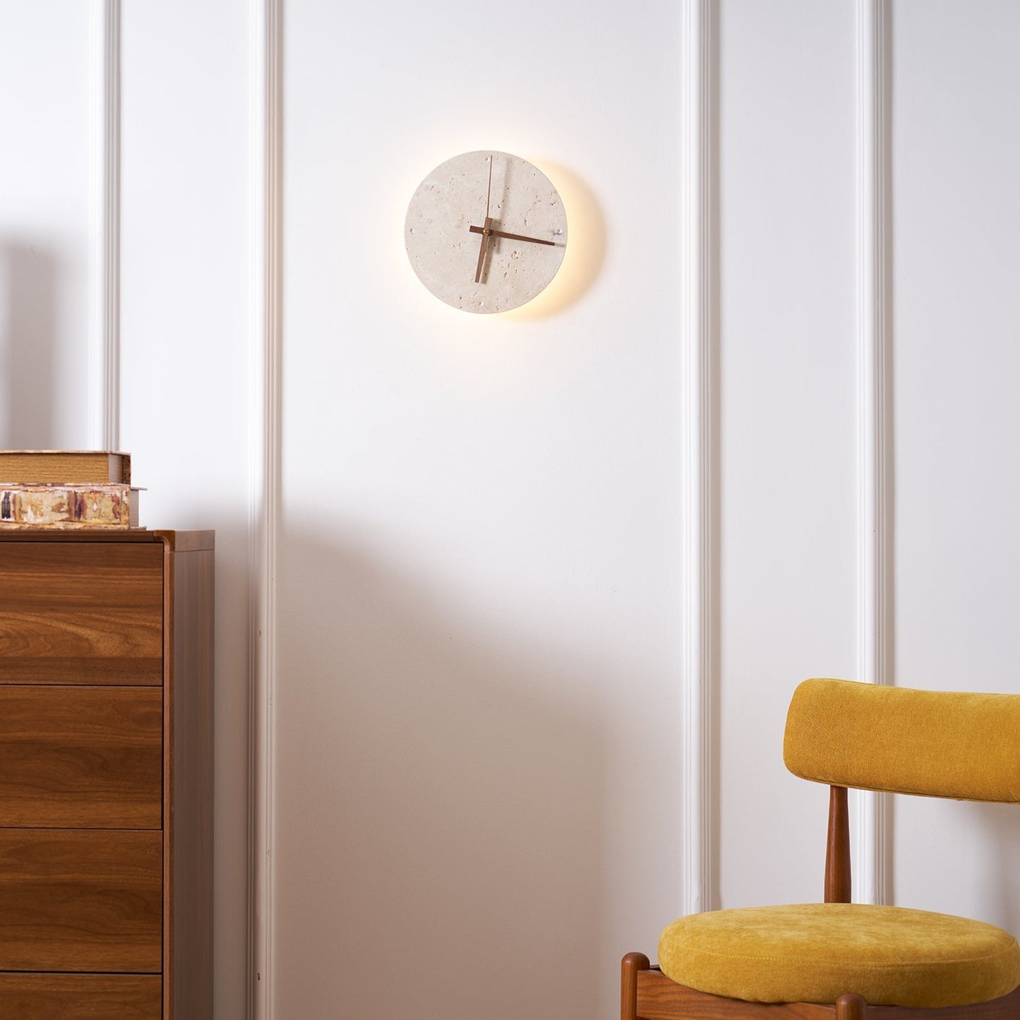 Mogendo | Zegary Travertine Clock Wall Lamp