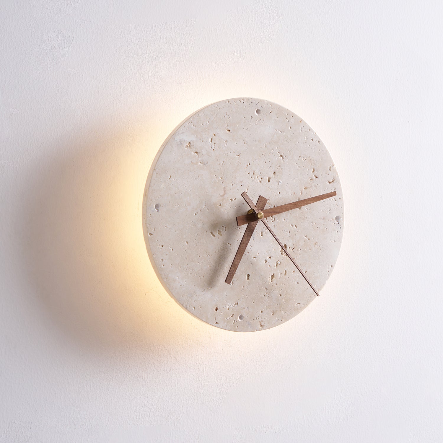 Mogendo | Zegary Travertine Clock Wall Lamp