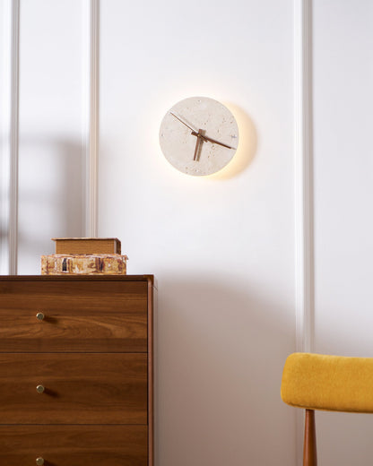 Mogendo | Zegary Travertine Clock Wall Lamp