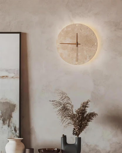 Mogendo | Zegary Travertine Clock Wall Lamp