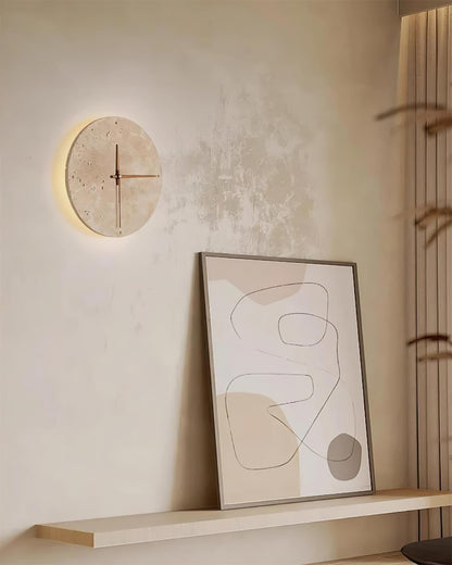 Mogendo | Zegary Travertine Clock Wall Lamp