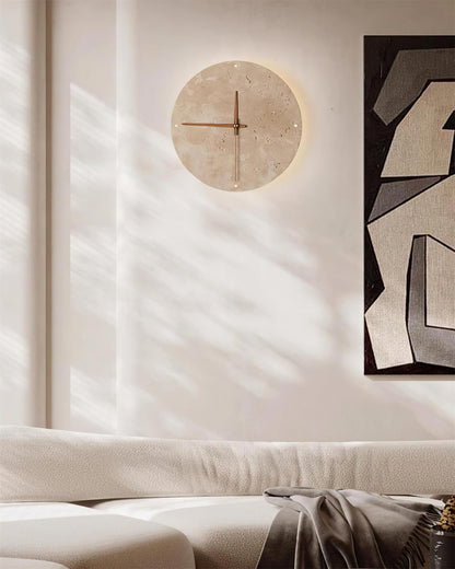 Mogendo | Zegary Travertine Clock Wall Lamp
