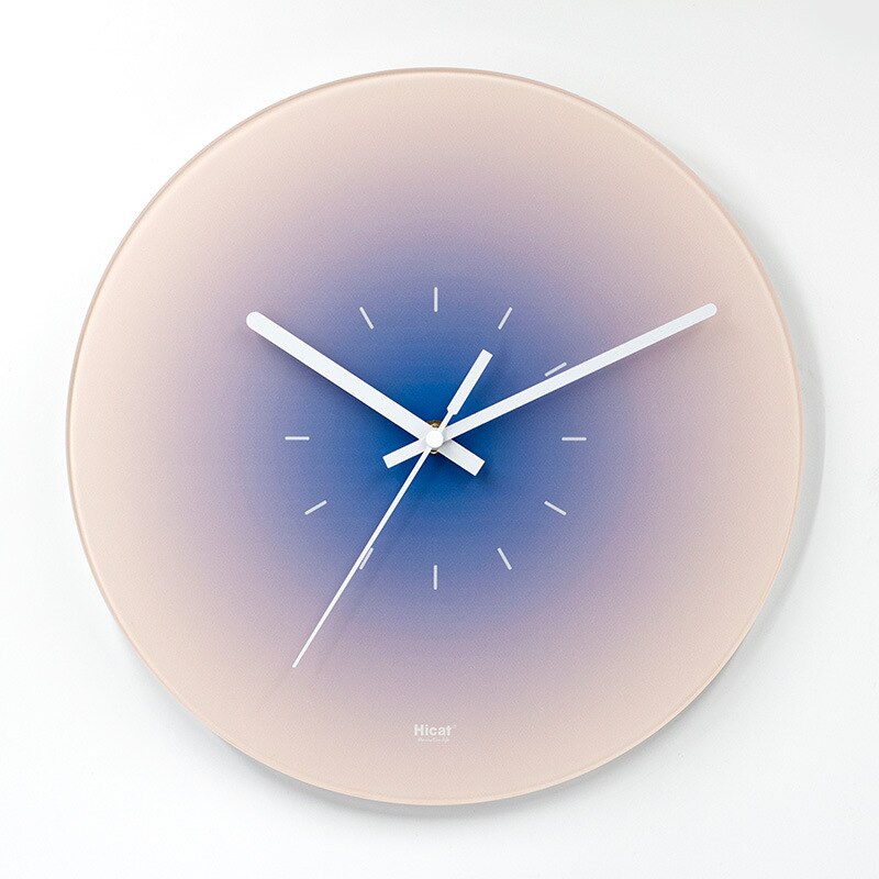 Mogendo | Luxury Wall Clock Made of Glass White-blue